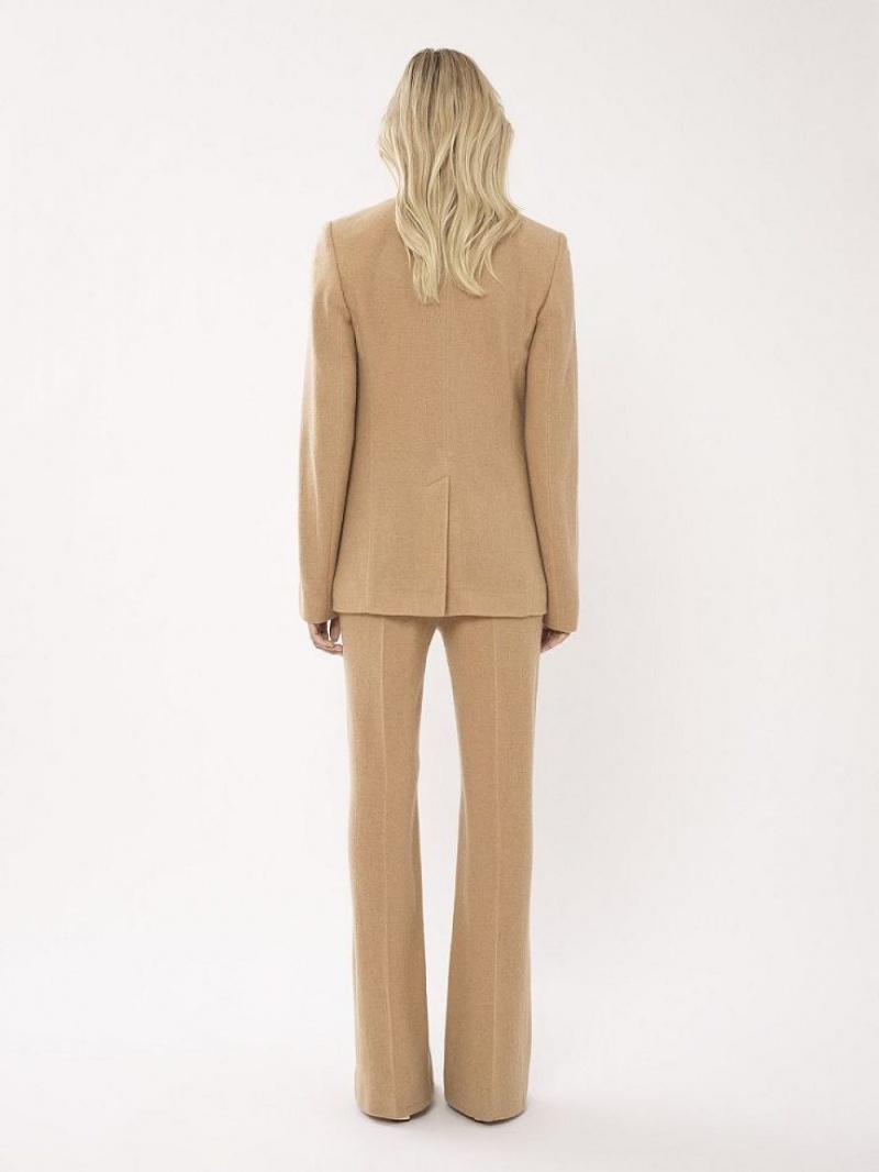 Worn Brown Chloe Buttonless Tailored Jackets | CHE-SR13770