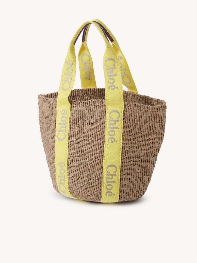 YELLOW - BEIGE 1 Chloe Large Woody Baskets | CHE-SR13628