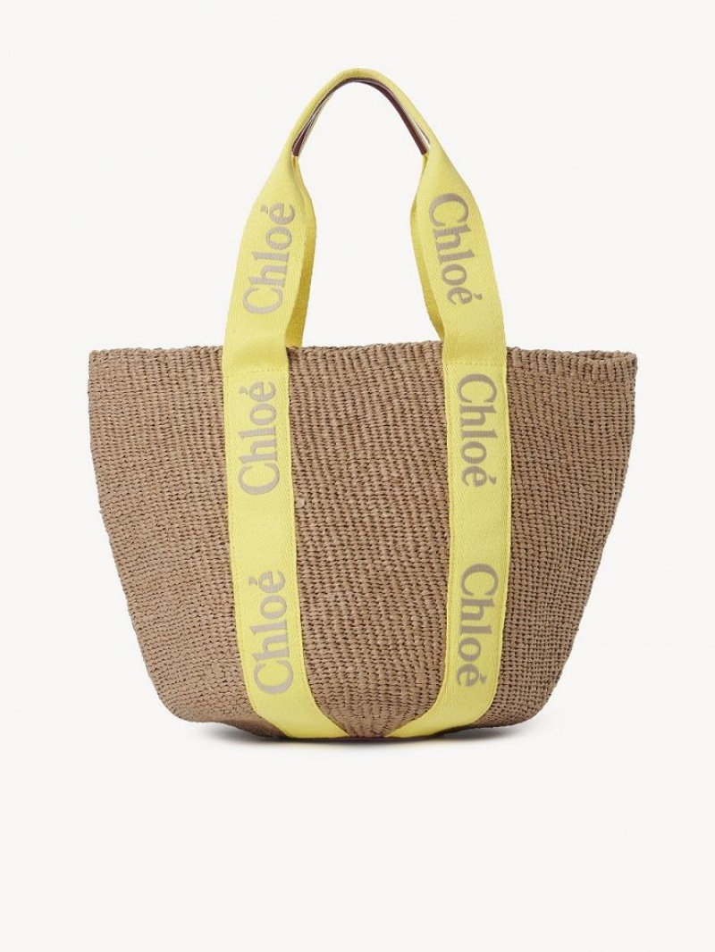 YELLOW - BEIGE 1 Chloe Large Woody Baskets | CHE-SR13628