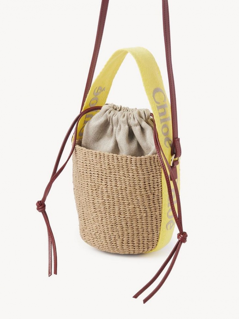 YELLOW - BEIGE 1 Chloe Small Woody Baskets | CHE-SR13644